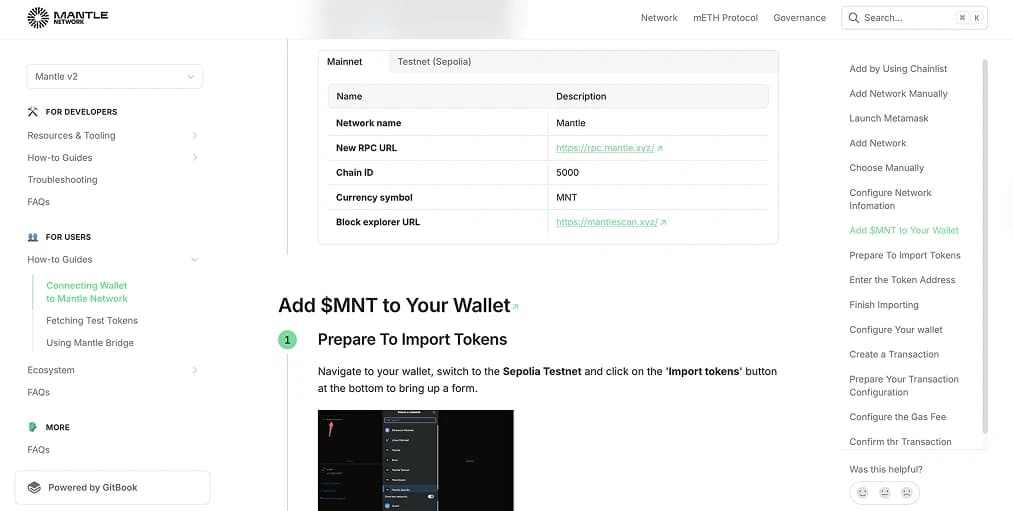 Mantle Mainnet RPC and Chain ID