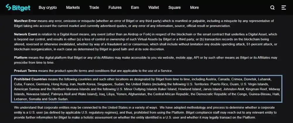Which Countries Does Bitget Restrict