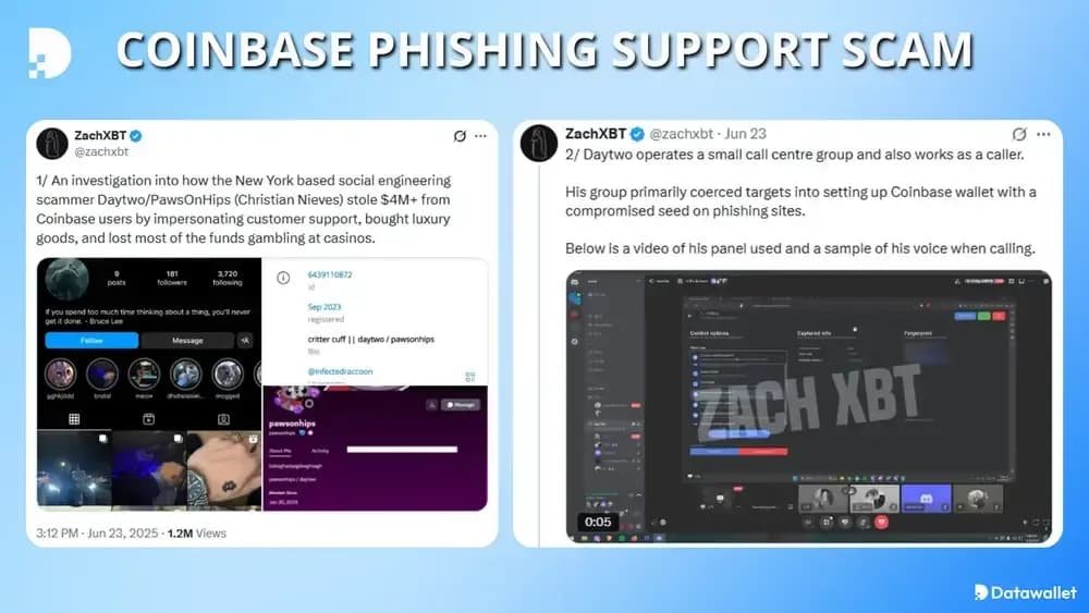 Estafa Coinbase que se hace pasar por el servicio de asistencia de Coinbase