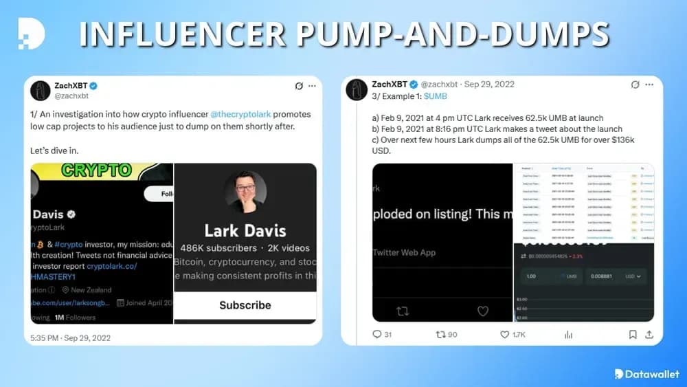 Operaciones de Pump» por parte de influencers