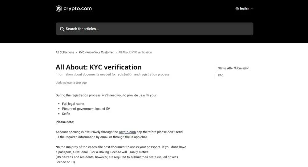 Требует ли Crypto.com KYC