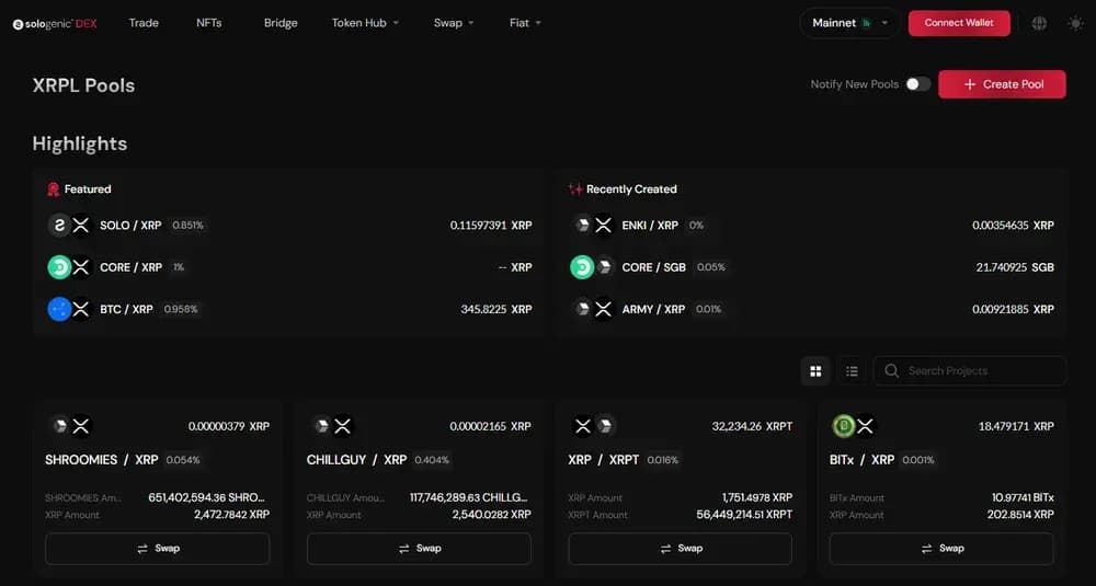 XRP staking ：Sologenicdex
