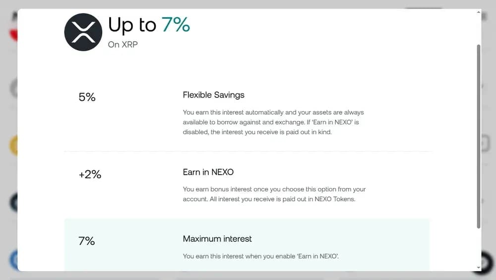 NexoXRP Staking