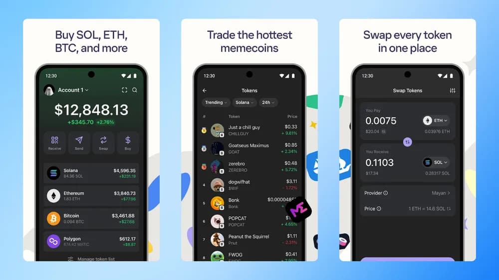 Wallet Phantom  sur mobile