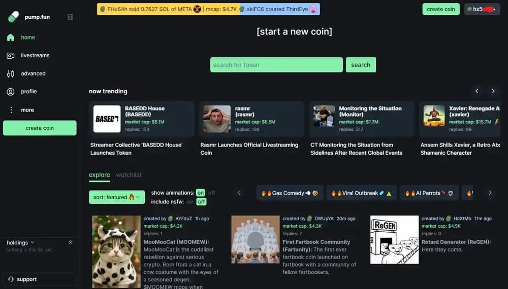 Wallet PumpFun Phantom