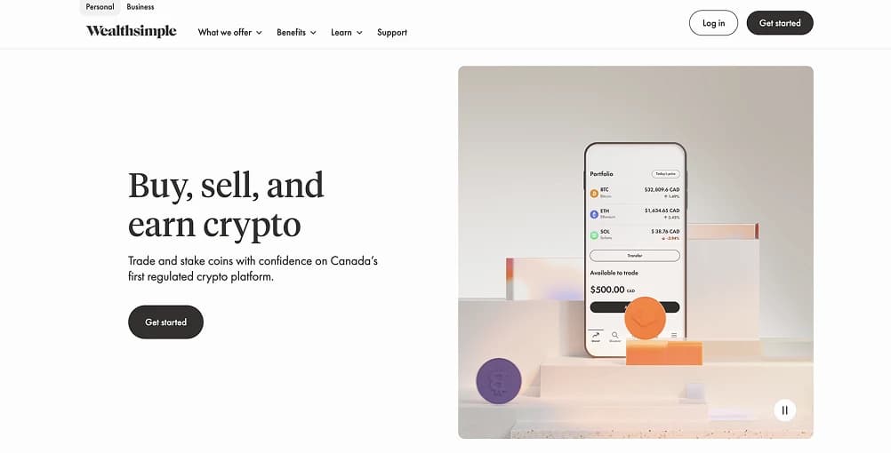 Compra criptomonedas con Wealthsimple