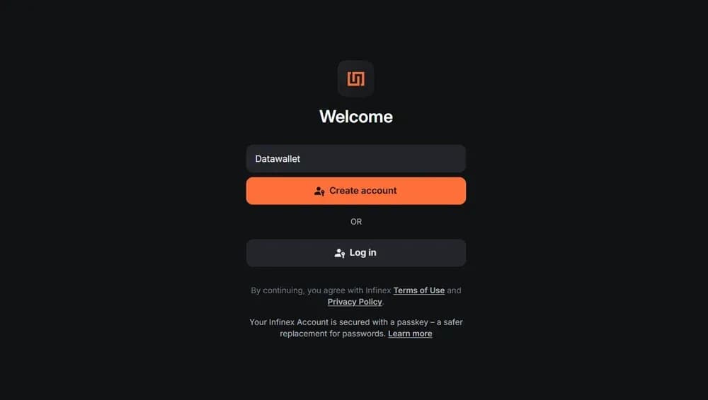 Infinex crear una cuenta