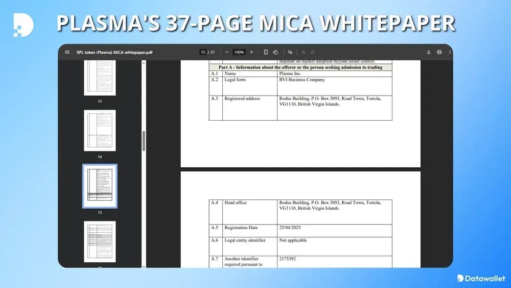Is Plasma MiCA Compliant