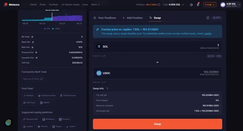How to Trade on Meteora DEX