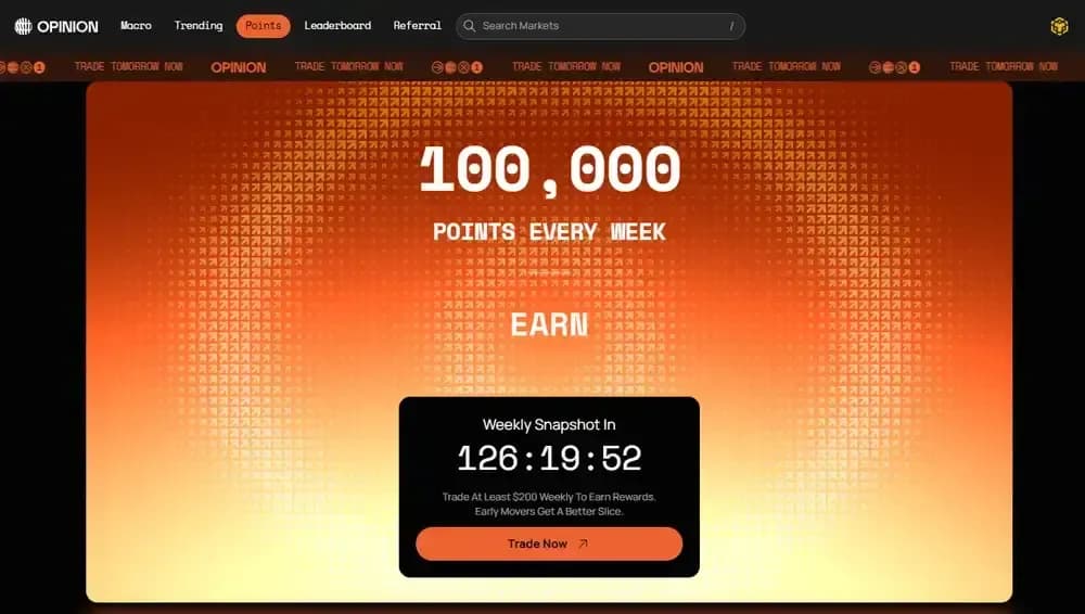 Opinion Trade Points Program