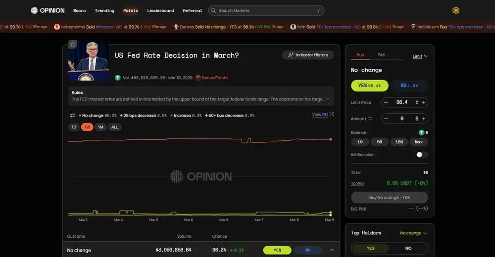 Opinion Trade Betting