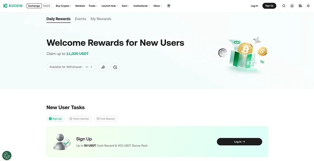 Bonus KuCoin pour les nouveaux utilisateurs