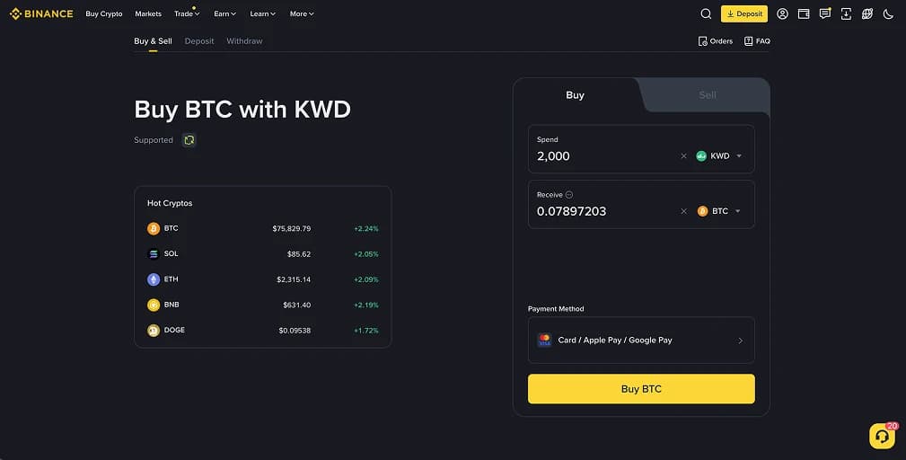 Binance KWD