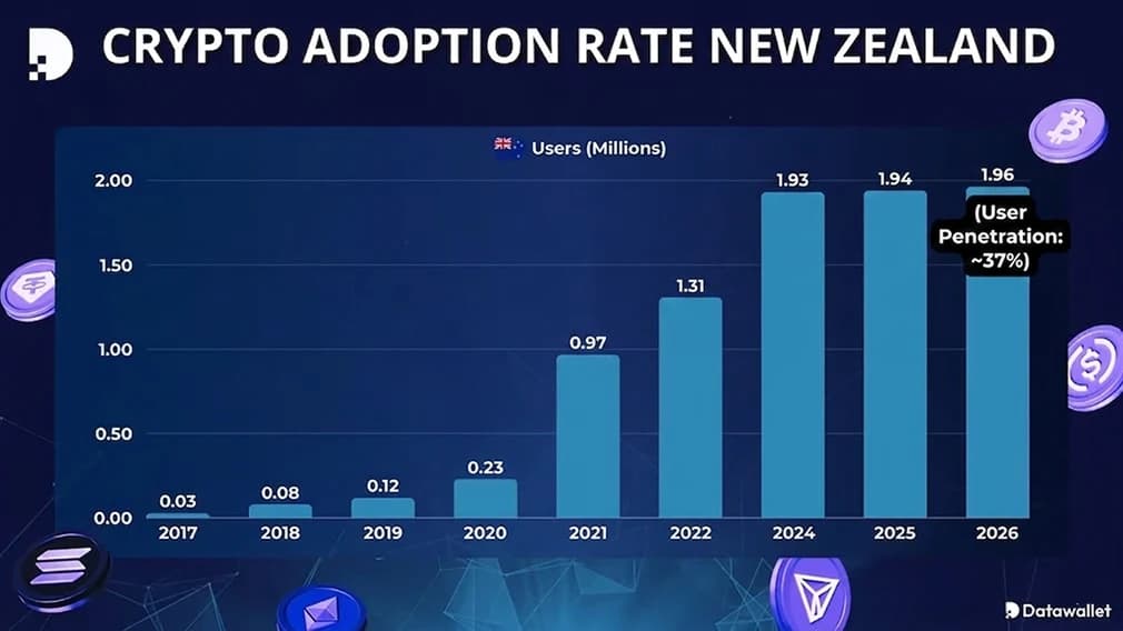 Die Verbreitung von Kryptowährungen in Neuseeland.