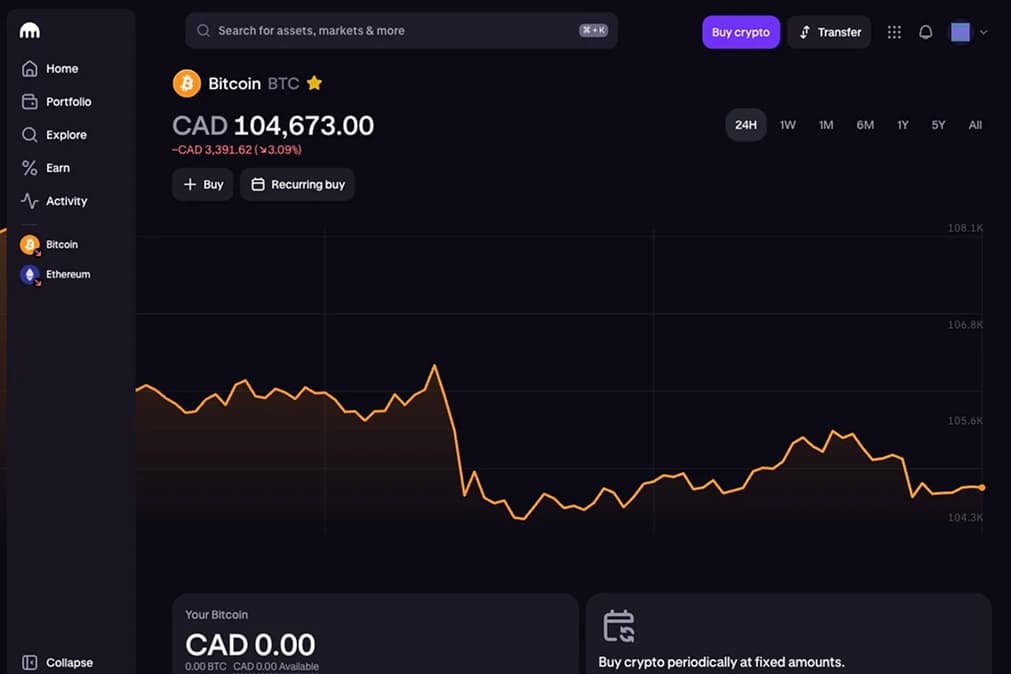 Achetez des cryptomonnaies avec Questrade