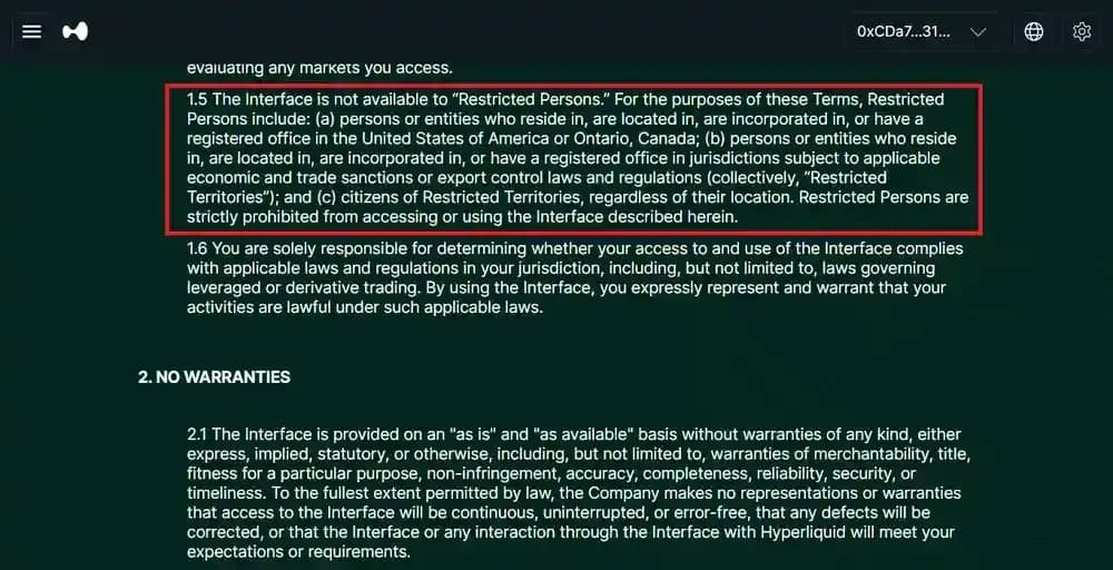 Dans quels pays Hyperliquid impose-t-il Hyperliquid en 2026 ?