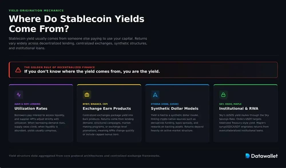 D'où proviennent les rendements des stablecoins ?