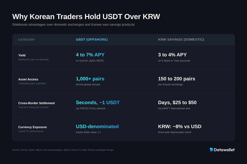 لماذا يشتري المقيمون الكوريون USDT