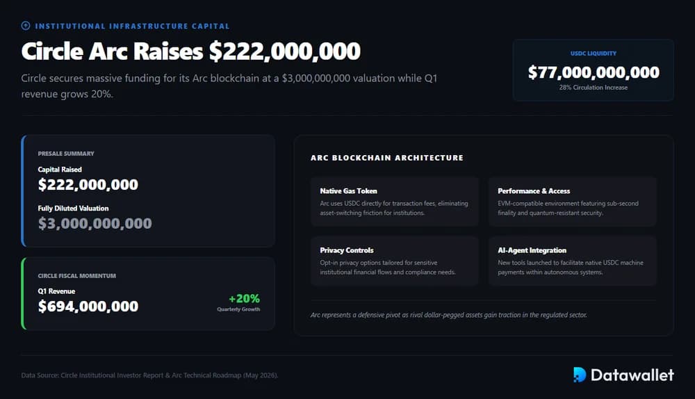 Circle Raises 222 million For Arc Blockchain