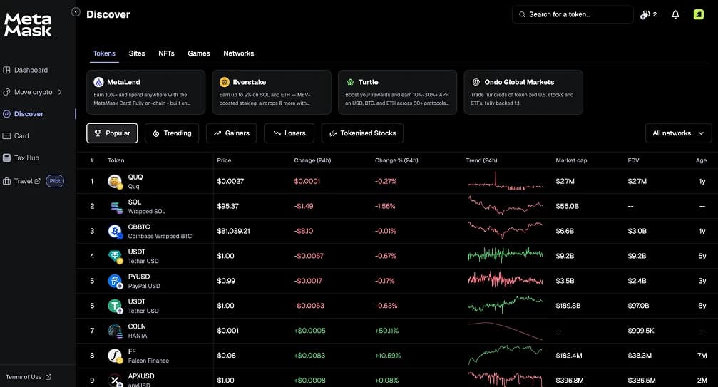 Add SPL Tokens to MetaMask