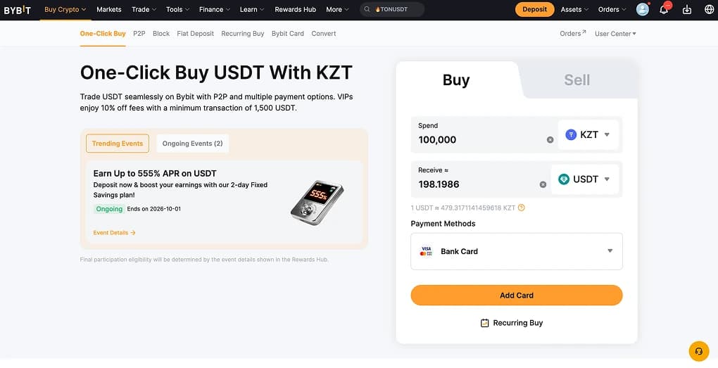 Buy Tether (USDT) in Kazakhstan