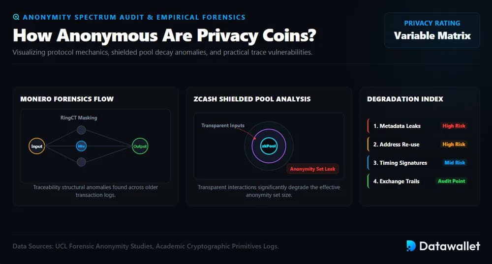 ¿Hasta qué punto son anónimas las monedas de privacidad?