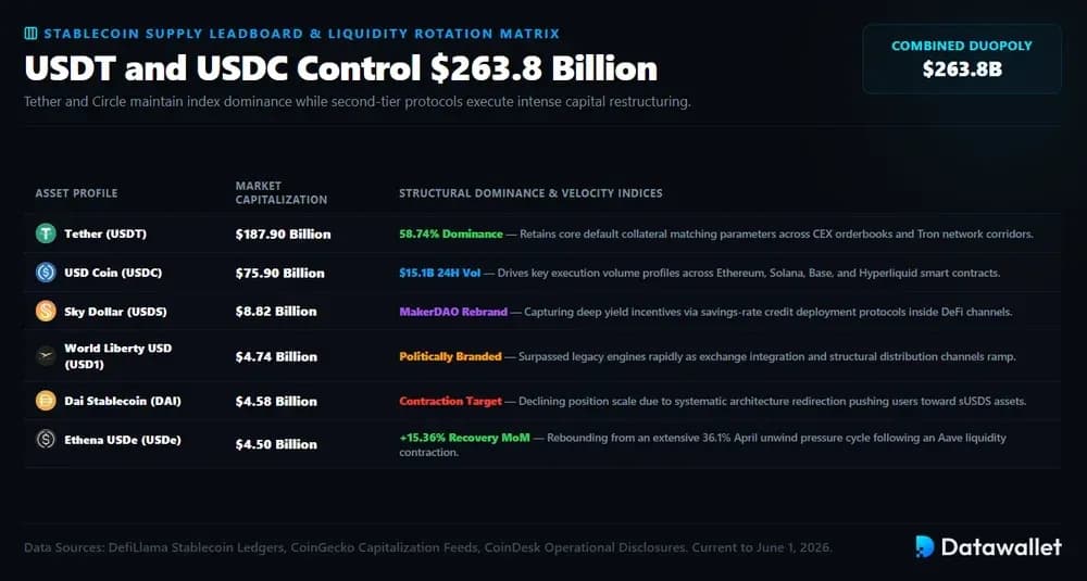 USDT  USDC 263 800 millones de dólares