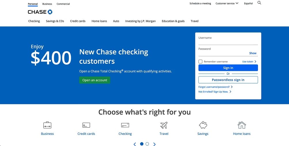 Über Chase Bank