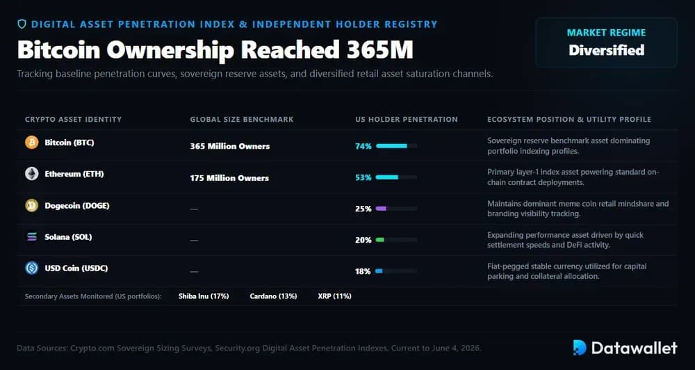 Bitcoin Ownership Reached 365M