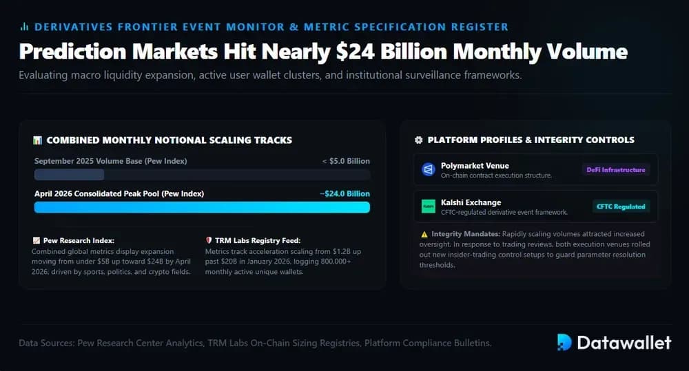 Prediction Markets Hit Nearly $24 Billion Monthly Volume