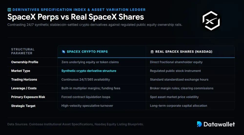 Perps echte SpaceX-Aktien