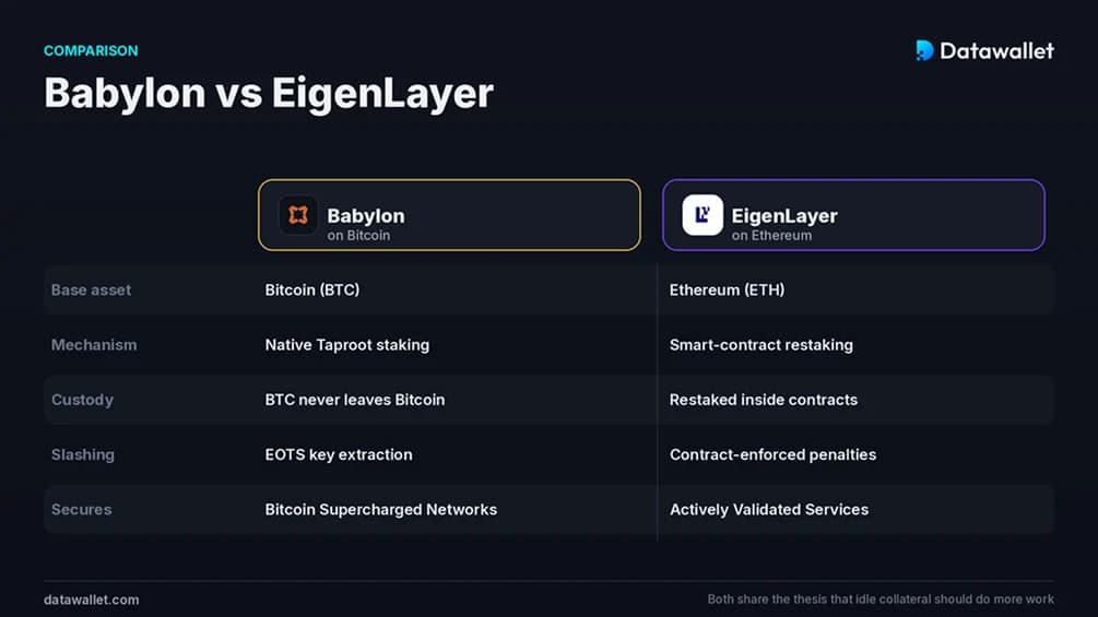 بابلون مقابل EigenLayer