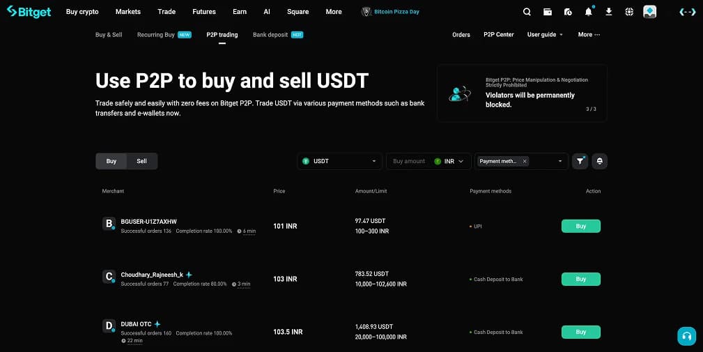 Bitget P2P