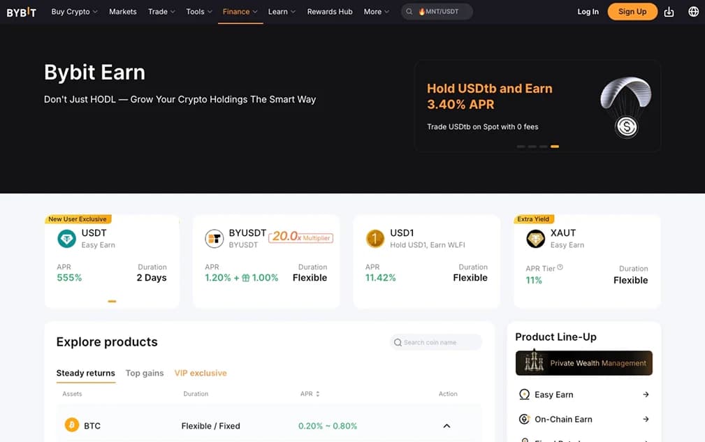 Bybit Earn.