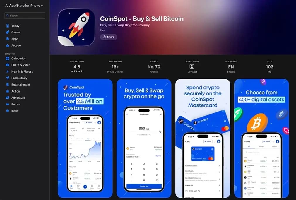 CoinSpot  surApple App Store.