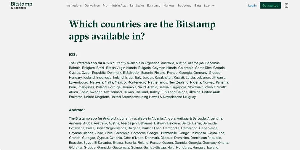Which Countries Does Bitstamp Restrict?