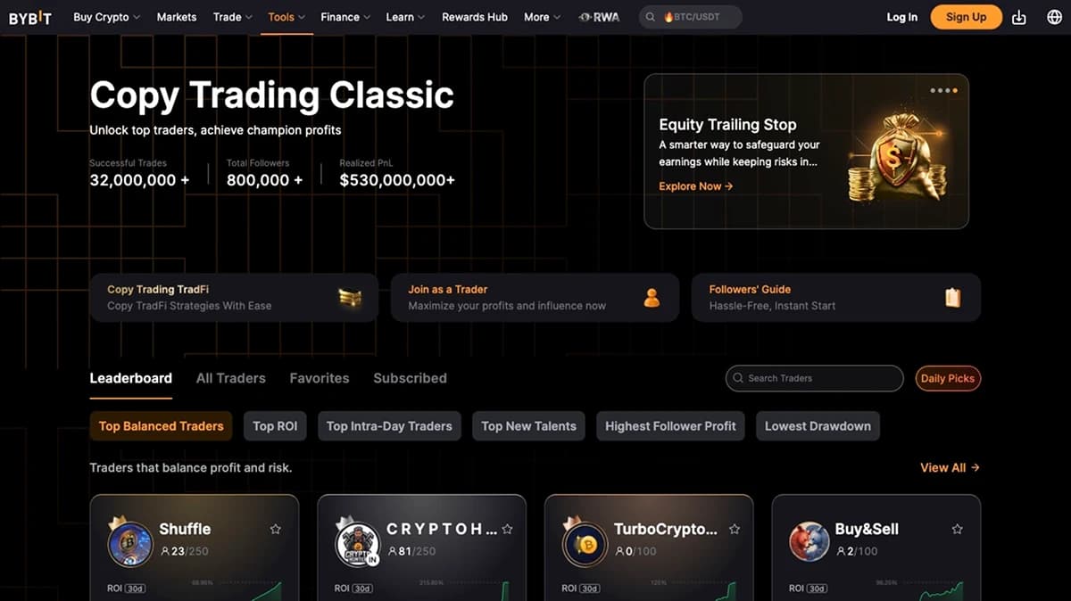 Copy Trading على Bybit .