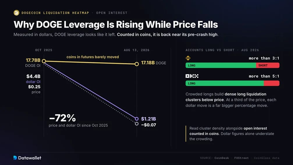 Pourquoi le leverage du DOGE augmente-t-il alors que le prix chute ?