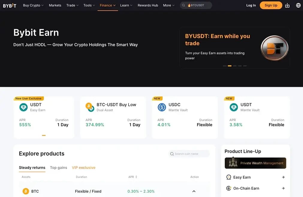 Bybit Earn.