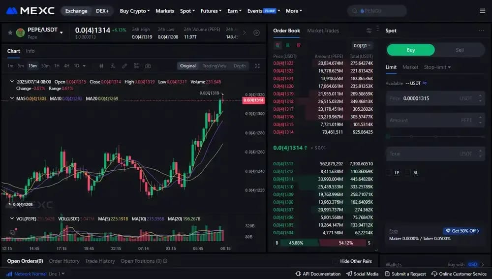 MEXC For Trading Meme Coins