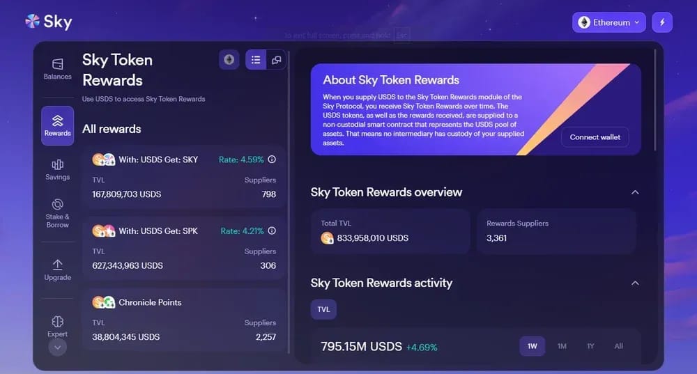 Sky Staking Stablecoins