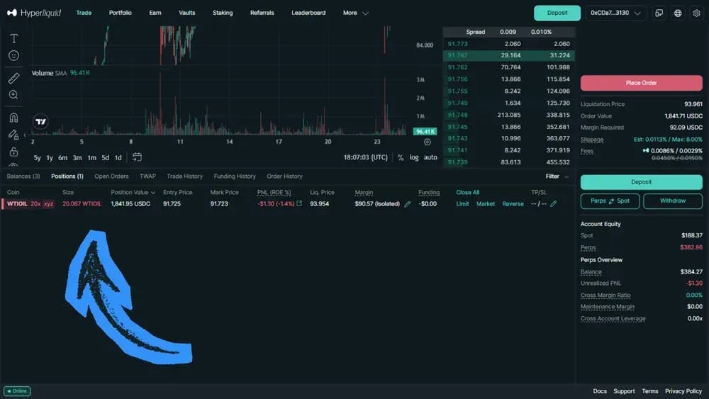 Monitoring Hyperliquid Trades