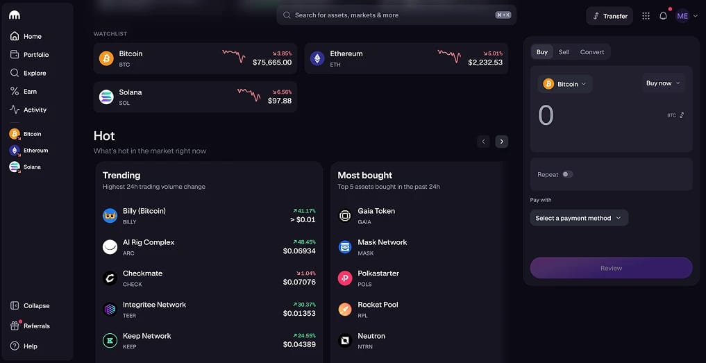 Acquista criptovalute con Trade Republic