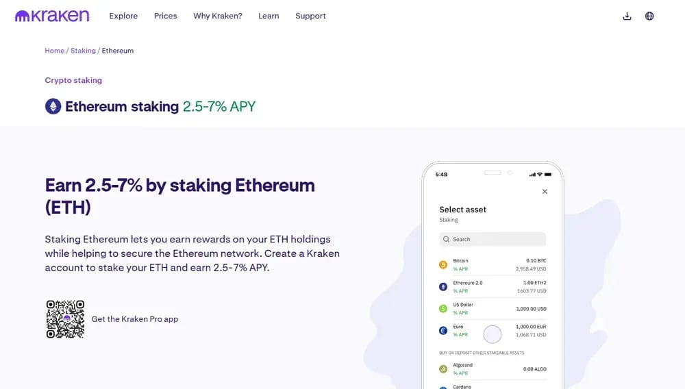 Kraken Staking ETH