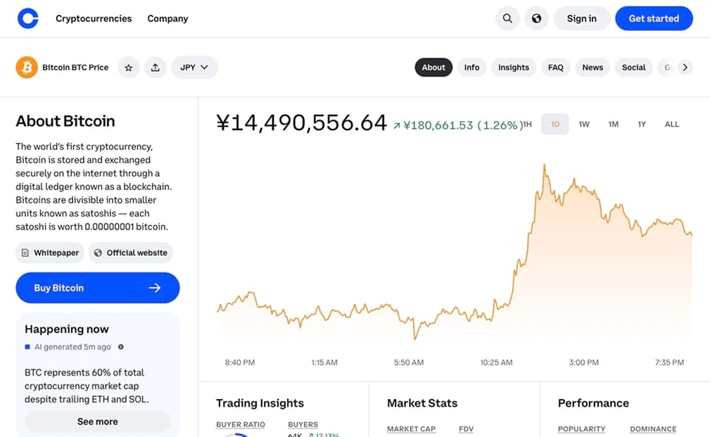 Coinbase。