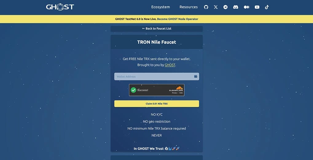 其他Tron Testnet