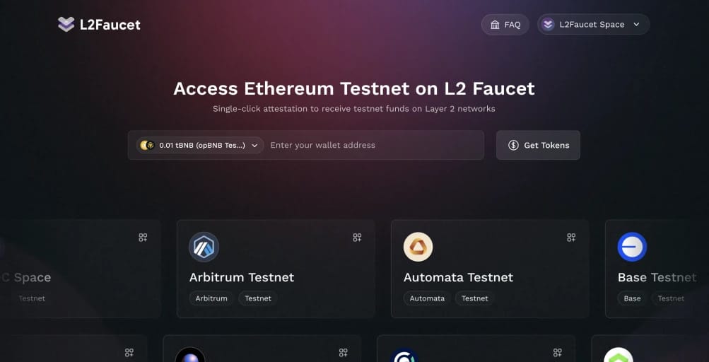 ObtenirTestnet  opBNB Testnet via Faucet
