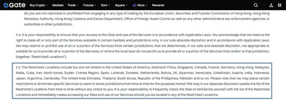 ¿A qué países Gate el acceso Gate ?