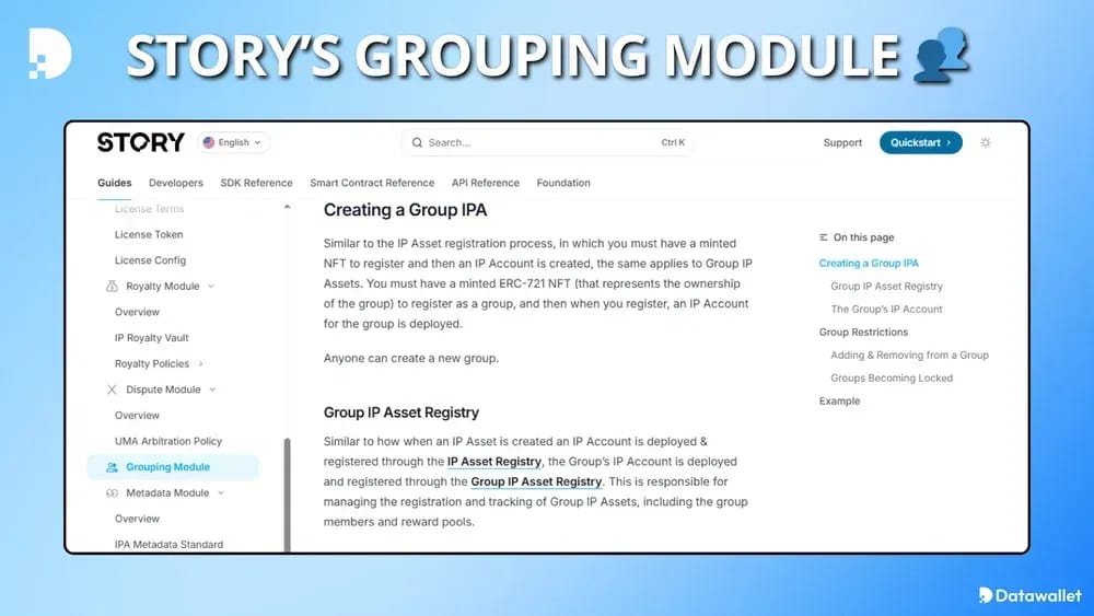 Story’s Grouping Module