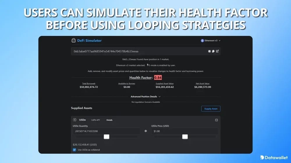 Users Can Simulate Their Health Factor Before Using Looping Strategies